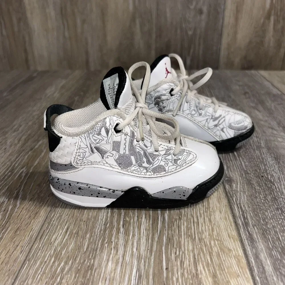 Air Jordan Dub Zero TD White 311072 105 Toddler Kids Youth US Size 6C Basketball